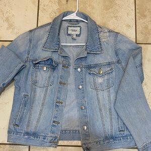 Forever 21 denim distressed jacket